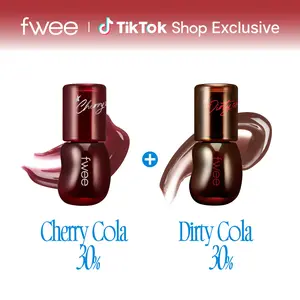 [TikTok Shop Exclusive] fwee Voluming Gloss Cola Duo — Cherry Cola & Dirty Cola (30% / 70% Pigment Options) | Hydrating, Non-sticky, Line Smoothing | Stocking stuffers, Gift