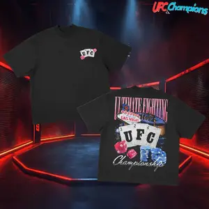 UFC 327 Miami Shirt, Fight Night MMA Tee,  UFC Fighter Streetwear, Vintage UFC Graphic Shirt, Oversized Combat Sports Apparel, MMA Gift