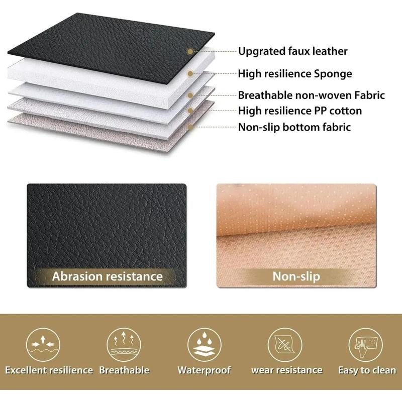 Nilight Hyundai Honda Accord Kia Civic Corolla Camry CRV RAV4 Fusion 5 Seat Covers (Full Set, Black)