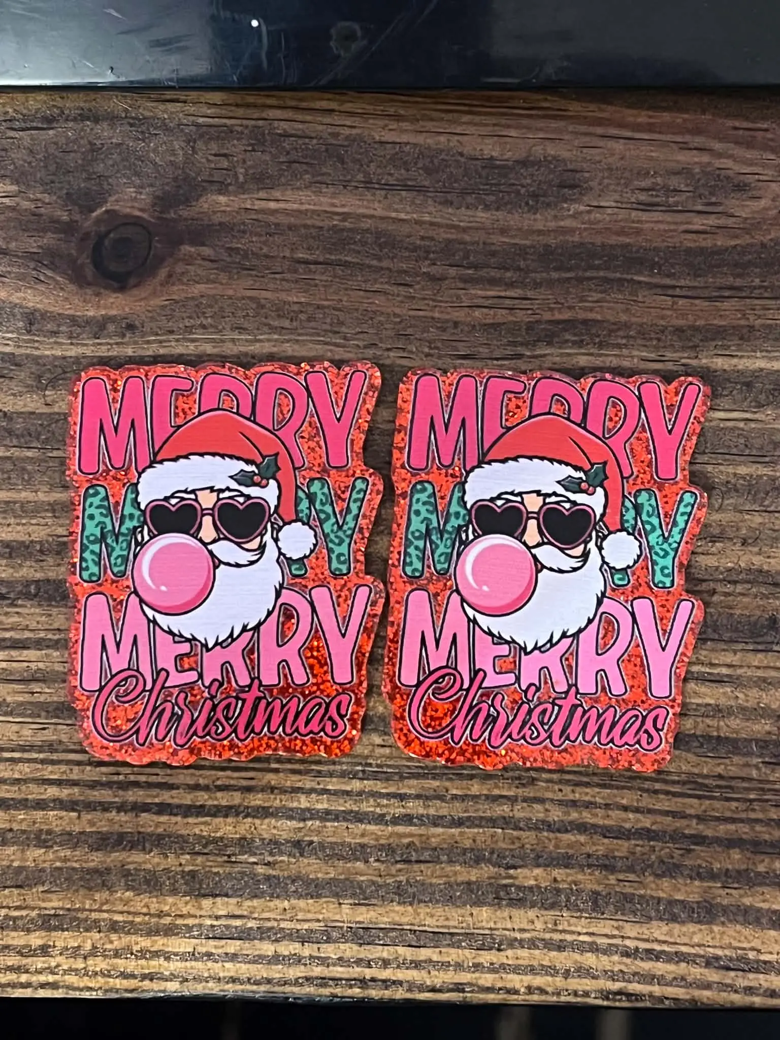 Bubblegum Santa Christmas Earrings – Sassy Holiday Statement Jewelry