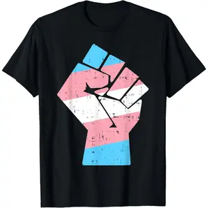 Transgender Fist Pride Rights LGBT Trans Transexual Gift T-Shirt Graphic tees