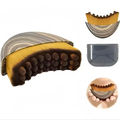 Women's Ergonomically Designed Lymphatic Contour Dry Brushing Massager Set with Box - Gentle Soft Bristle Manual Tool, Facial Sculpting Kit, Lymphatic Drainage, Fatigue Relief Ideal Gift