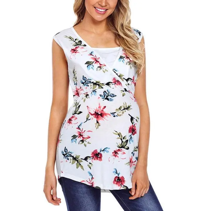 Women's Floral Printed Cotton Maternity  Vest