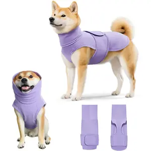 Dog Anxiety Calming Vest Adjustable Turtleneck Thunder Shirt Jacket for Fireworks, Separation, Vet Visits, Pet Hoodie for Large Medium Dogs