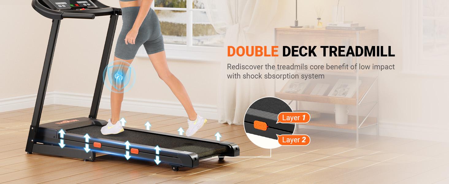 0-12% Incline Treadmill for Running and Walking, 300 lbs Capacity Treadmill with Auto Incline, Wide Belt, 3.0HP, 18" LED Screen, 2 Layers Shock-Absorbing Red