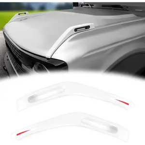 Trail Sight Cover Engine Hinge Hood Side Release Handles Decoration Exterior Accessories for Ford Bronco 2021 2022 2023 2024 2025, 2 Pack (White)