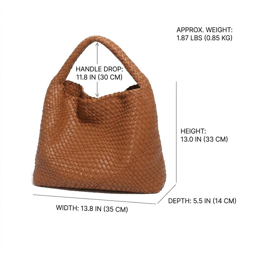 Woven Vegan Leather Hobo  Minimalist Slouchy Tote bag Shoulder Purse Tote  Handbag mulberry