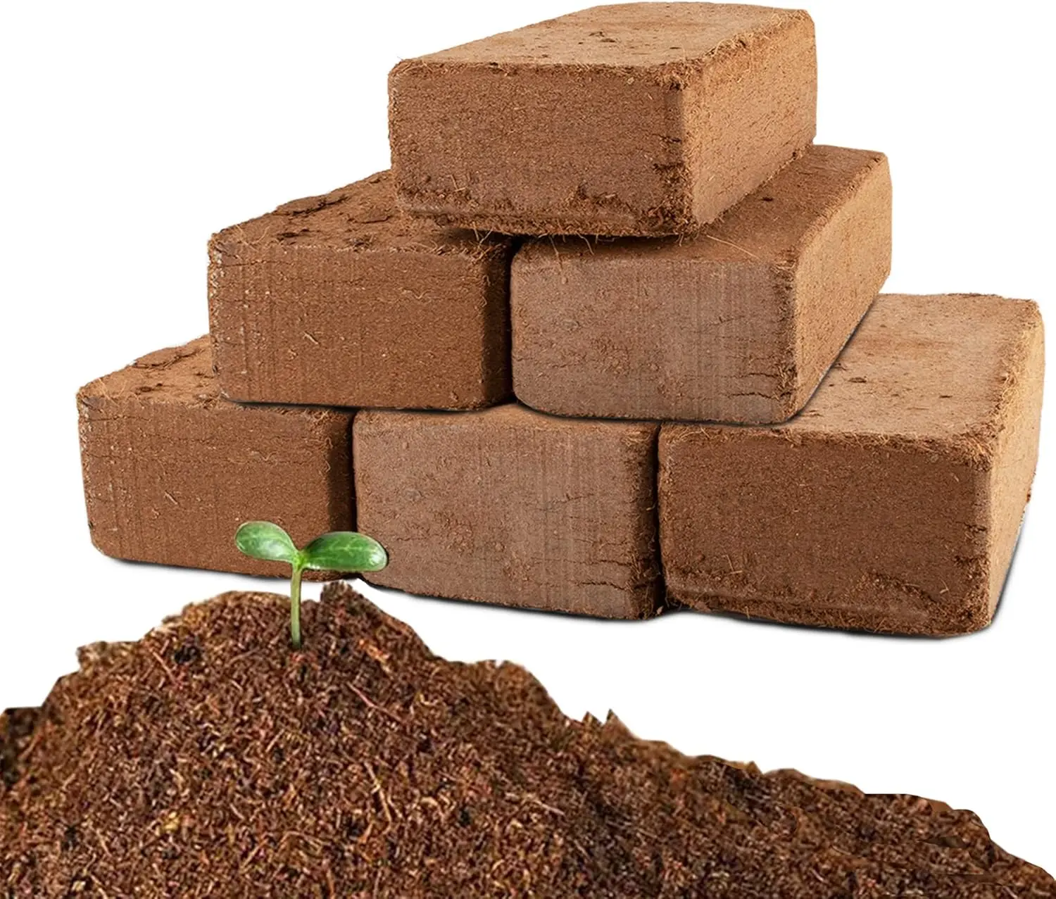 Organic Coco Coir Brick Compressed Plant Soil Substrate for Indoor and Outdoor Gardening