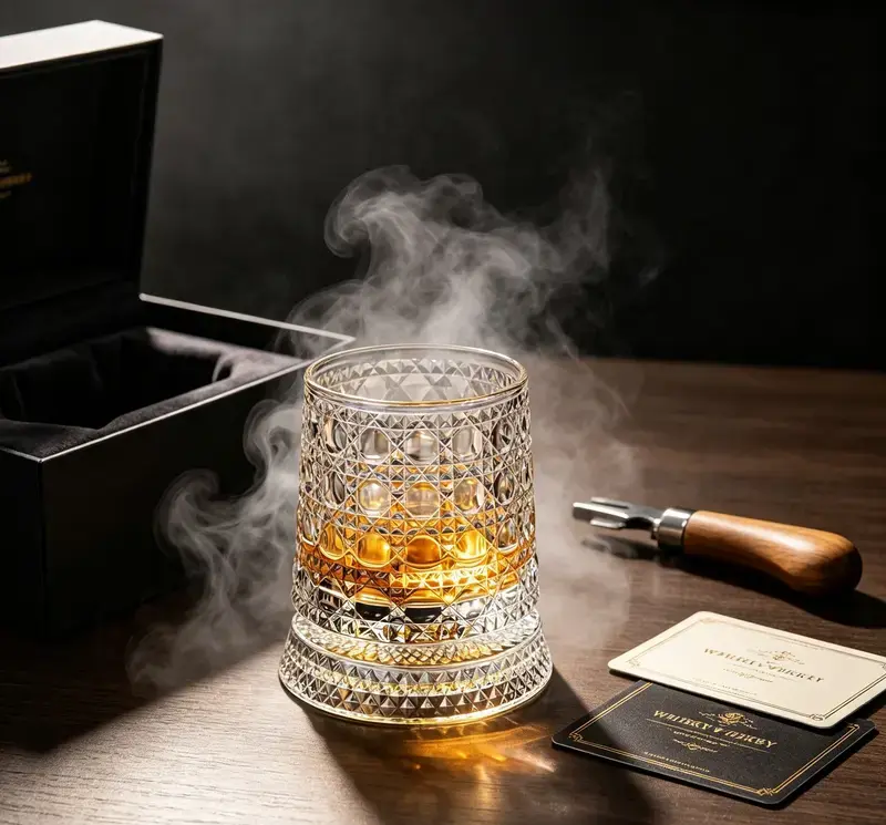 Heavy-Duty Thick Clear 360° Swirl Tumbler, Shatter Resistant Transparent Rotating Whiskey Glass, Multi-Scene Spinning Cup for Family Gatherings Bar Use Desktop Ornament & Birthday Gift