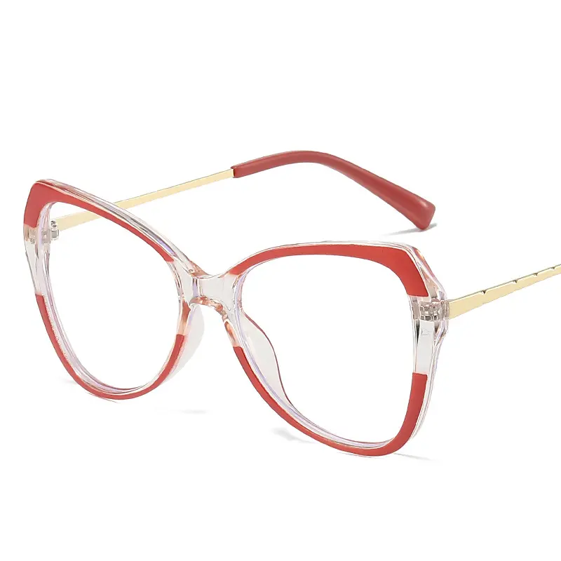 Retro Large Butterfly Frame Glasses for Women Stylish Anti Blue Light Clear Lens Eyewear Fashion Accessories,Daily Clothing Decor,Suitable for daily use