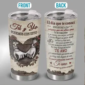 SMS - “Tú & Yo” Vaso Térmico de 20 oz – Hecho en EE. UU., Regalo de Aniversario para Él o Ella, Taza de Amor para Esposo y Esposa, Vaso Especial para Parejas y Momentos Inolvidables -scs18210