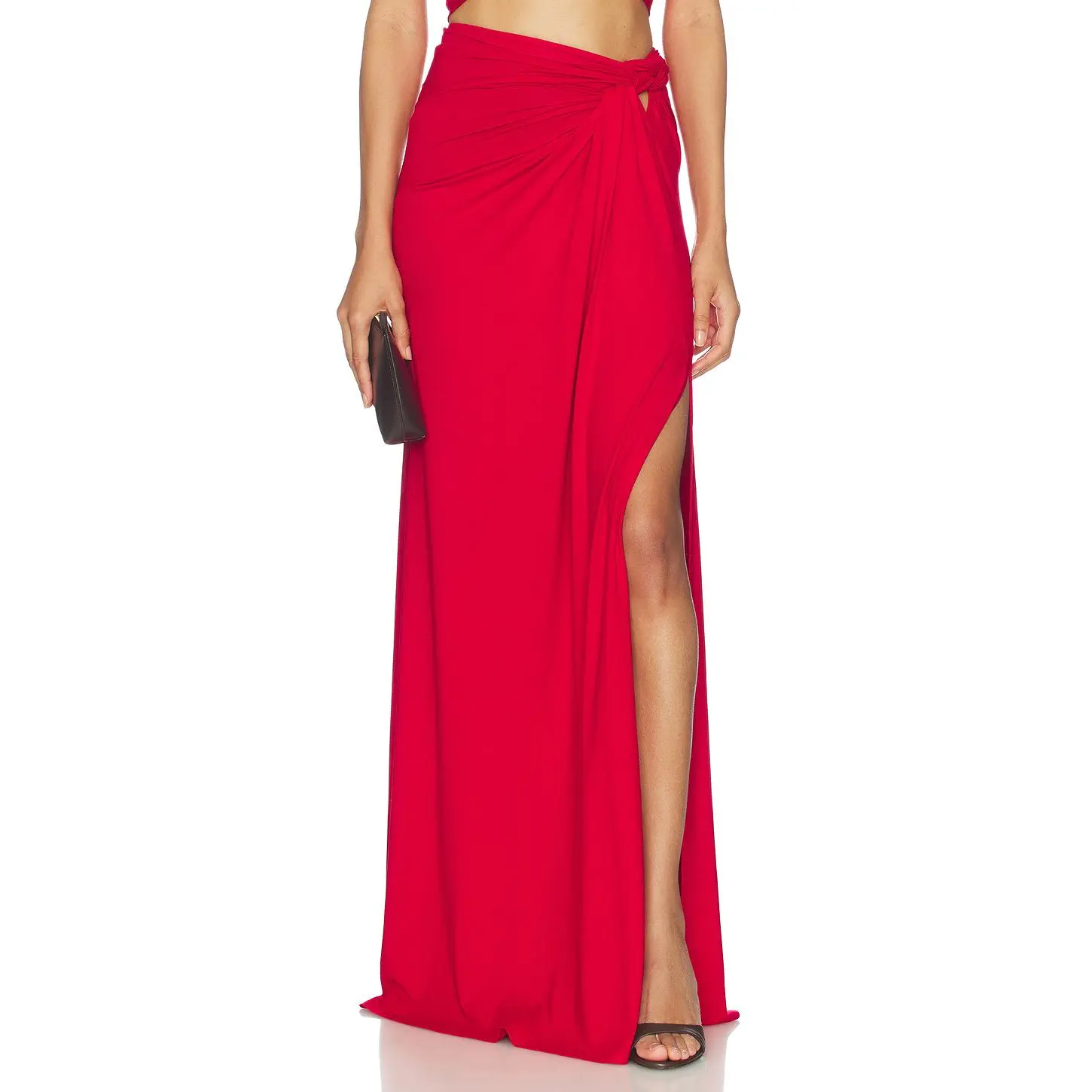 Sid Neigum Braid Skirt in Red