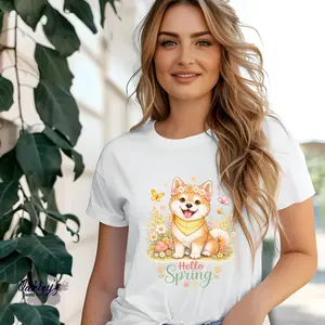Women's Spring Akita Print T-shirt