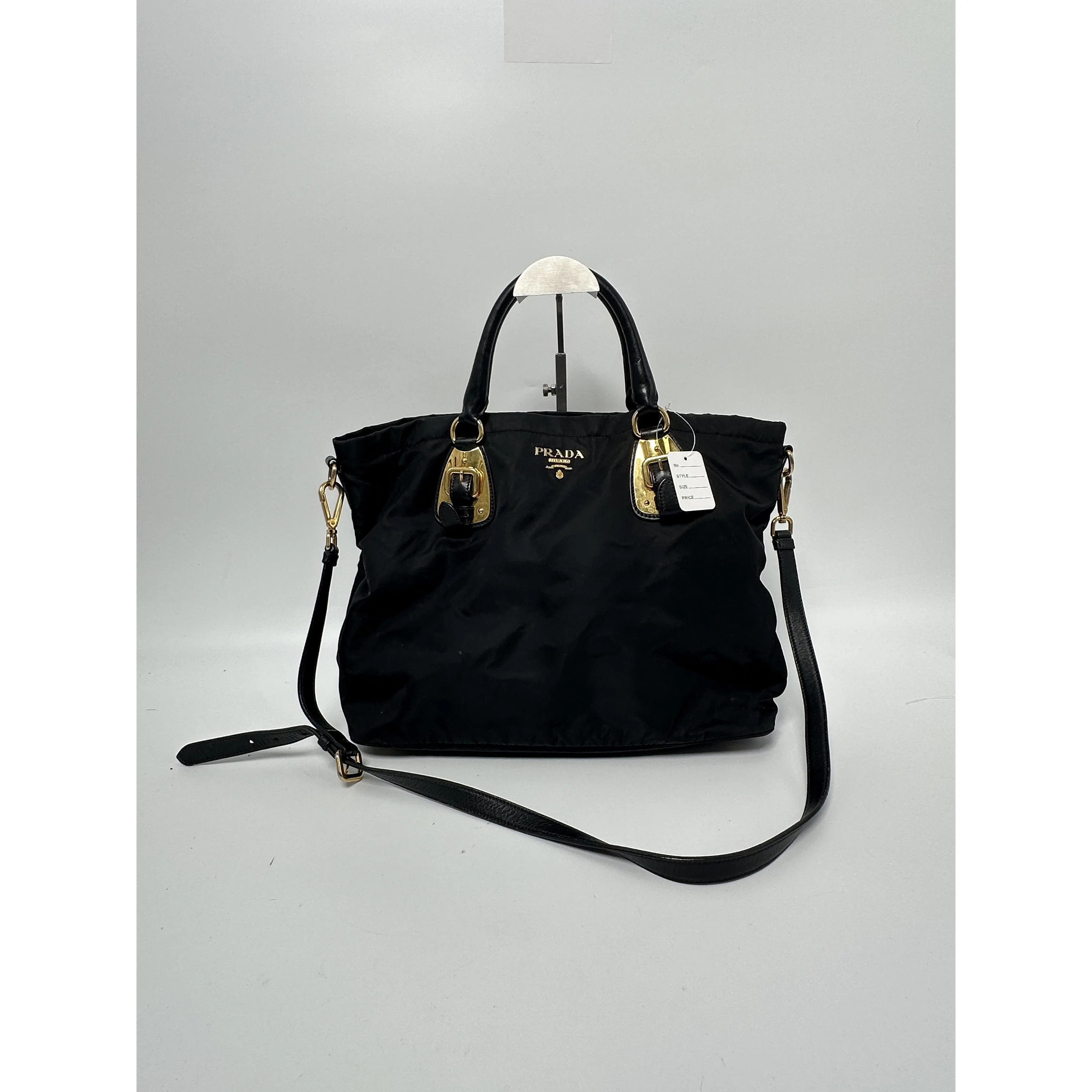 Pre-owned PRADA Tessuto Nylon Crossbody Bags Tessuto Tote Crossbody Bag Black JA998PR