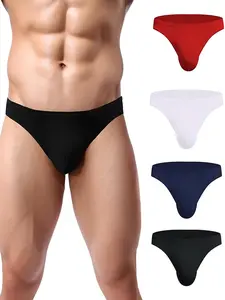 Mens Bikini Underwear Low Rise Briefs Microfiber Underpants 4 Pack