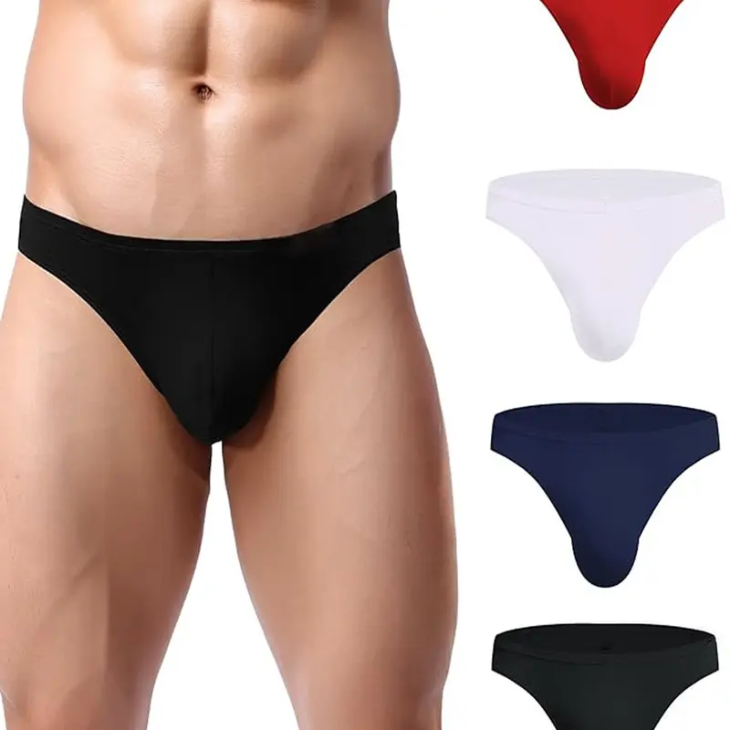 Mens Bikini Underwear Low Rise Briefs Microfiber Underpants 4 Pack