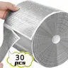 30-Count Stainless Steel Double-Layer Metal Wire Dishwashing Rag Set, 20x20cm Flat Weave Abrasive-Resistant Long-Lasting Reusable Soft Cloths, Fast-Rinsing Non-Scratch for Kitchen Cookware Sinks, Removes Stubborn Stains