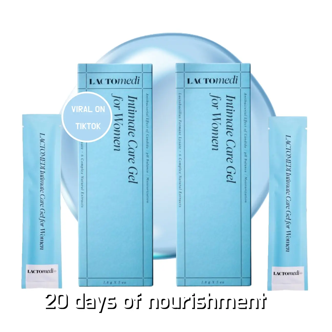 LACTOMEDI Intimate Care Gel | 20-Day Intensive Care Package | Probiotics Applicator | Yeast Infection Care | BV Gel | pH Balance Gel | Itchiness and Unpleasant Odor | 1BOX X10pcs (Daily care)