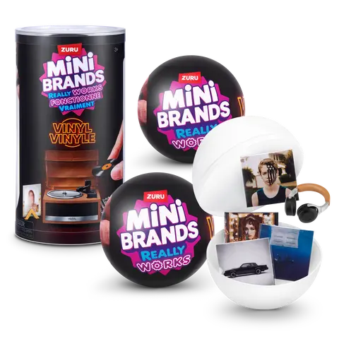 ZURU Mini Brands Vinyl Records Capsule Kit 2-PK - Exclusive Lola Young Version, Unisex Music-Themed Surprise Accessory Toy, Miniature Hobbies Kit Adults, Unique Cool Gifts (18+ Age Rec, Choking Hazard Small Parts)