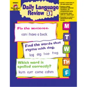 Evan-Moor Daily Language Review Workbook - Grade 1 (Model EMC579), First Grade Language Learning Tool with Workbook Exercises, School & Educational Learning Tools Book