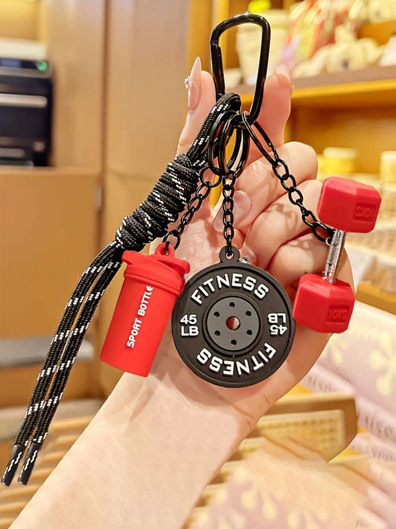 D buckle - black/red
