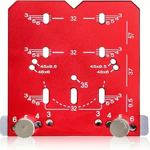 Adjustable Cabinet Hinge Jig - 35mm Drill Guide Tool, Compatible with 45mm & 48mm Concealed Hinges, Precision Hardware Installation Tool for Cabinet Doors, Wardrobes & Furniture