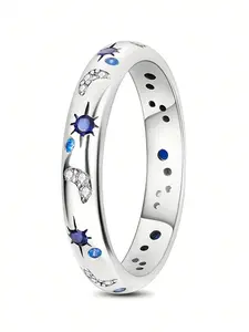 1 PC Elegant Cubic Zirconia Ring For Women For Wedding Engagement Party Jewelry Valentine's Day Gift