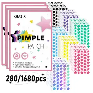 280/1680PCS Hydrocolloid Pimple Patches Blemish Patches | Cute Heart & Star Acne Stickers | Waterproof & Non-Drying | Gentle for All Skin Types