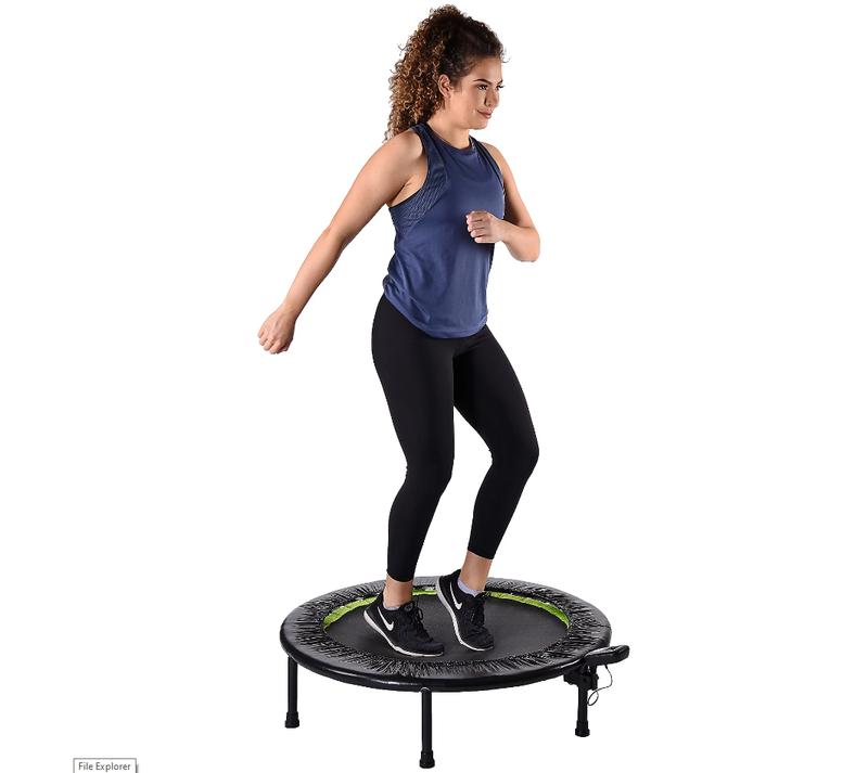 Products 36" Round Foldable Fitness Trampoline with Workout Monitor. NEW