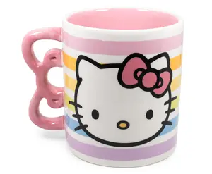 Hello Kitty Bow Handle Ceramic Mug | Holds 20 Ounces
