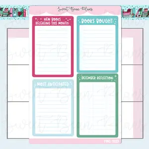 December Reading Functionals 2025 Vinyl Planner Stickers | Fnc 1333