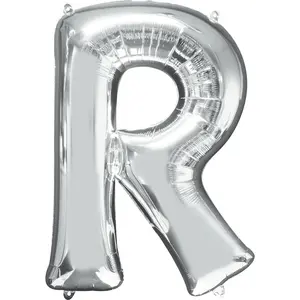 Silver Foil Letter Balloon "R"