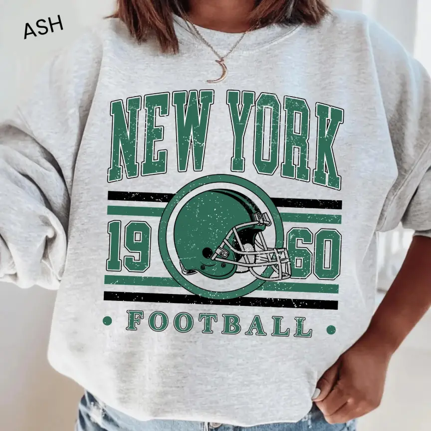 Adults and Youth New York Football Vintage Style Sweatshirt, New York Football Tshirt, Jets Sunday Football Fan Gifts Shirt, Kids Sweatshirt