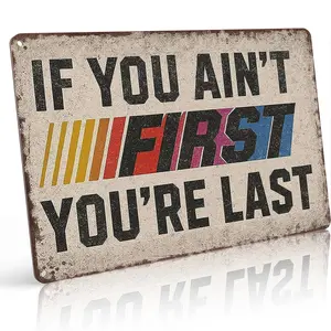 Funny Vintage Metal Sign 8x12 Inch - Competitive Racing Quote - Durable Aluminum Resists Bending, Pre-Drilled Holes, Rust & Stains - Wall Decor for Home Office, Man Cave, Garage, Bar Hanging
