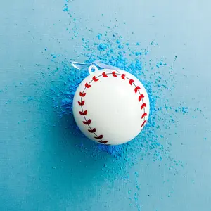Gender Reveal Baseball in Blue