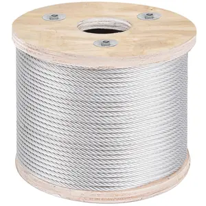 【fathersdaygift】Heavy Duty 304 Stainless Steel Wire Rope Cable, 3/16" Diameter, 7x19 Construction, 250 ft Reel (Summervibes)