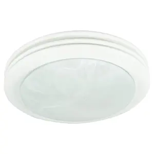 Good Housekeeping Yorkshire Bathroom Ventilation Fan with Light, Satin White