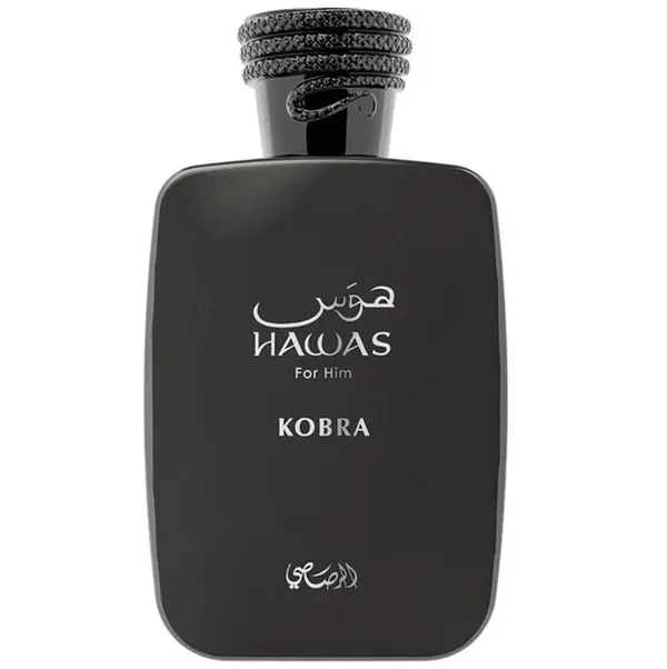 Rasasi Hawas Kobra for Him Eau de Parfum - Men's Cologne, Arab Perfume, Bold Fragrance, Signature Scent for Daily Wear, Long-Lasting Masculine Fragrance with Aromatic Spicy, Woody Amber Notes, 100ml