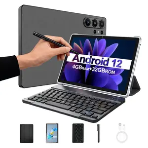 New 10.1-inch tablet, Android 12 system, 4GB RAM + 32GB storage, 4000mAh battery, 8-core processor, 2MP + 5MP camera, supports Wi-Fi, 4G, Bluetooth, and Dual SIM