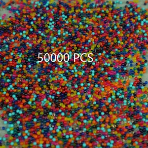 50,000pcs Colorful Water Beads (7-8mm), Vase Filler & Hydroponic Growing Media, Non-Toxic Expanding Gel Balls for Home Decor