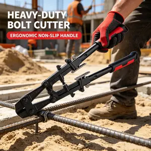 18-Inch Heavy-Duty Bolt Cutters with Foldable Portable Design, Spring-Loaded Needle Nose Pliers, Essential Hand Tool for Outdoor Work & Home Renovation, Thoughtful Gift for Mechanics