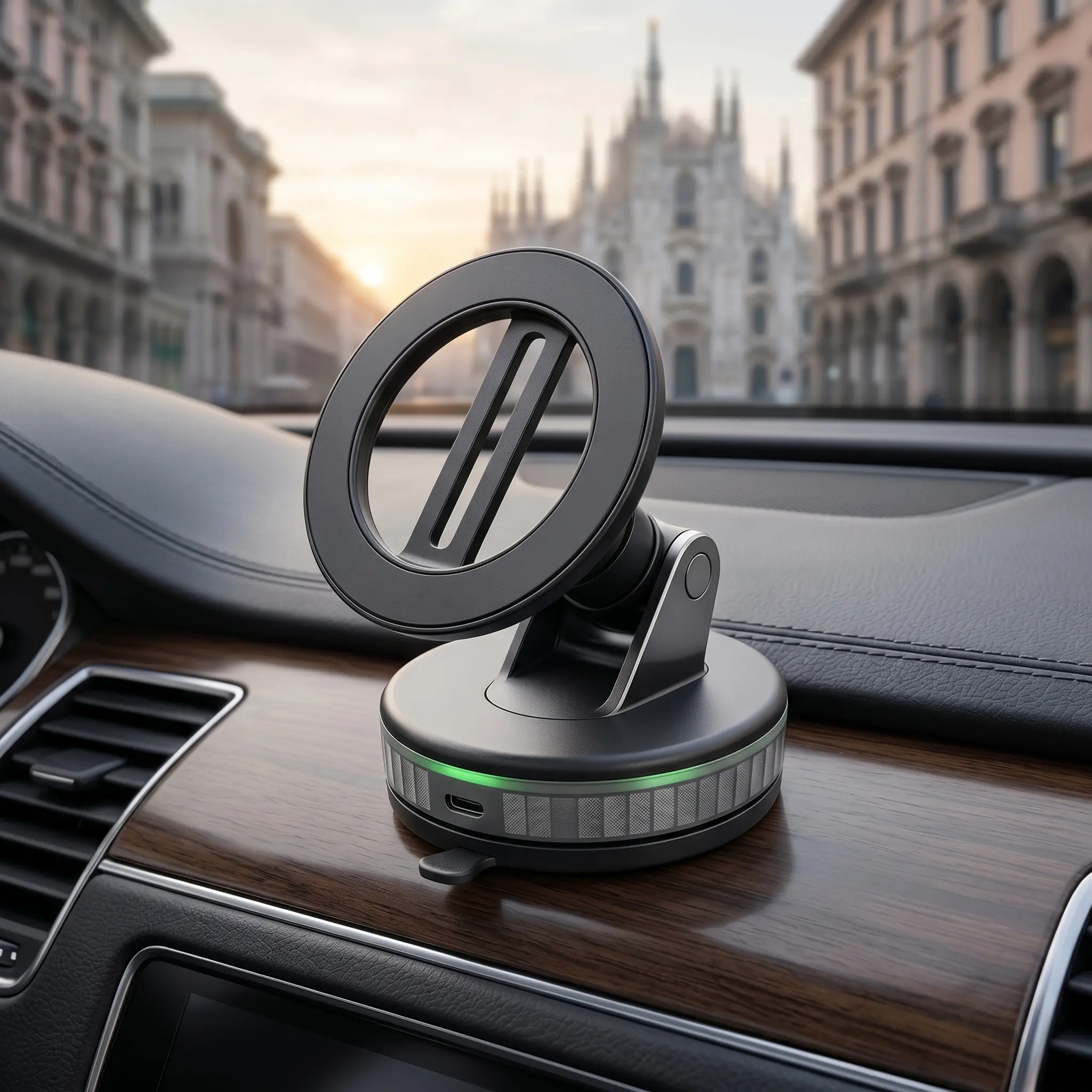 Magnetic Car Phone Mount, 360° Rotatable Adjustable Air Vent Clip Design, Stable and Anti-Drop, Universal Vehicle Navigation Holder, Compact & Minimalist Without Blocking Sight
