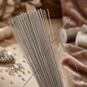 Stainless Steel beading Needles for Jewelry Making, large-Eye rust-proof craft Needle, Durable Anti-Break big hole sewing tool for fine 7 Thick threads, diy Accessories and Bead Stringing