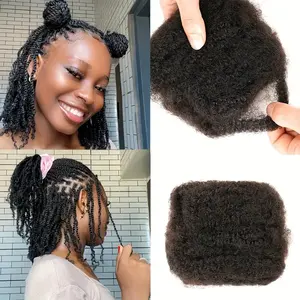 100% Real Human Hair Afro Kinky Curly Bulk Hair 8-22 Inch 50g/Pack, Ideal for Mini Twist, Braiding, Locs, Crochet & Dreadlocks, Natural Afro Texture