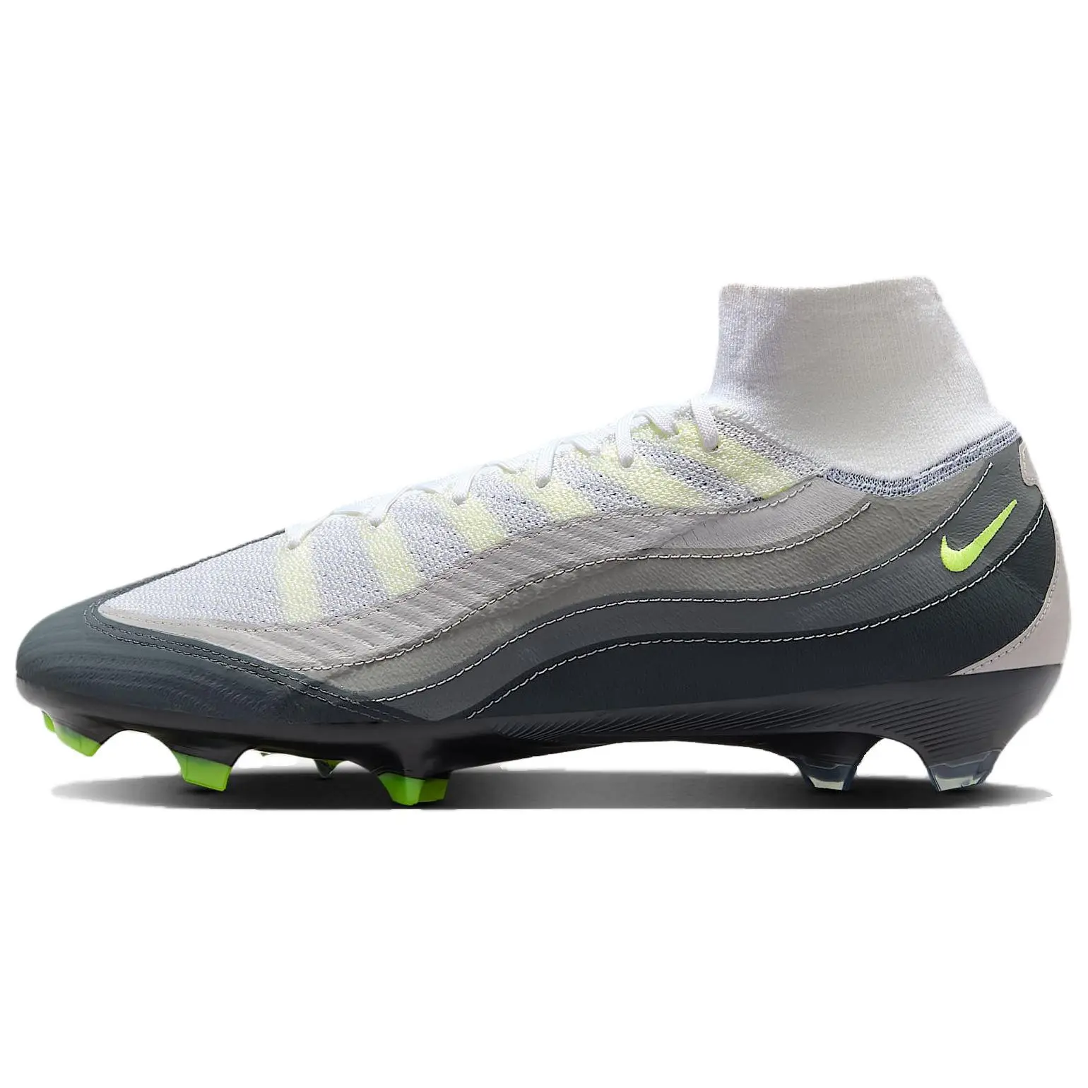 Nike Zoom Mercurial Superfly 10 Elite FG Air Max 95 Neon Men's Lightweight Responsive Soccer Cleats Flyknit Upper ZoomX Cushioning FG Outsole, Responsive Design, Firm Ground