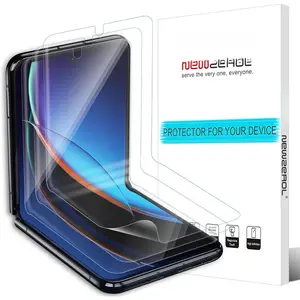 (3 Pack Screen Protector Compatible for Motorola Razr 2024/Razr+ 2024 (Razr Plus 2024)/Razr 2023/Razr+ 2023 (Razr Plus 2023) Protector De Pantalla TPU (Not Glass) Anti-Scratch HD Bubble-Free