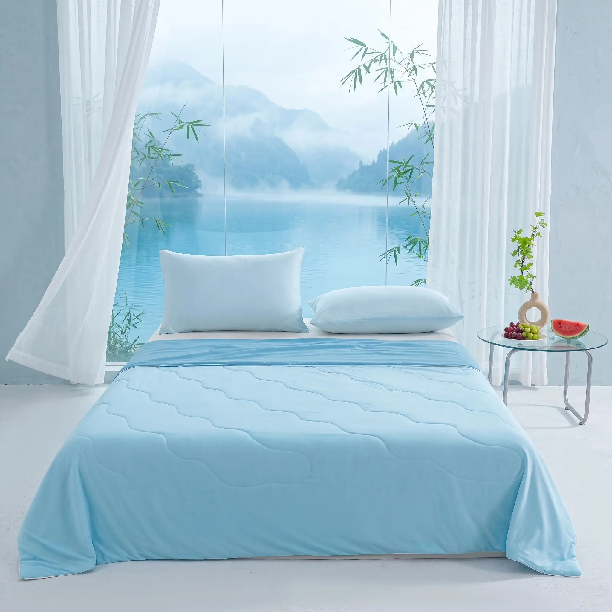 [Summer Choice] Soft, comfortable summer cooling blanket suitable for those who feel hot while sleeping, featuring dual cooling functions that absorb heat during the night to maintain a cool temperature all night long. Ideal for nighttime sweating, perfec