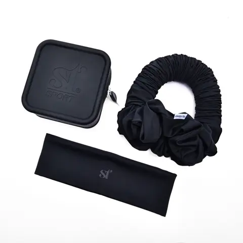 Women's Tennis Hair Accessories Set - Athletic Fashion Activewear Headbands & Scrunchies, Extra Wide Waterproof Sweat-Wicking Breathable Moisture-Wicking, Secure Fit for Gym Workout Women Sports