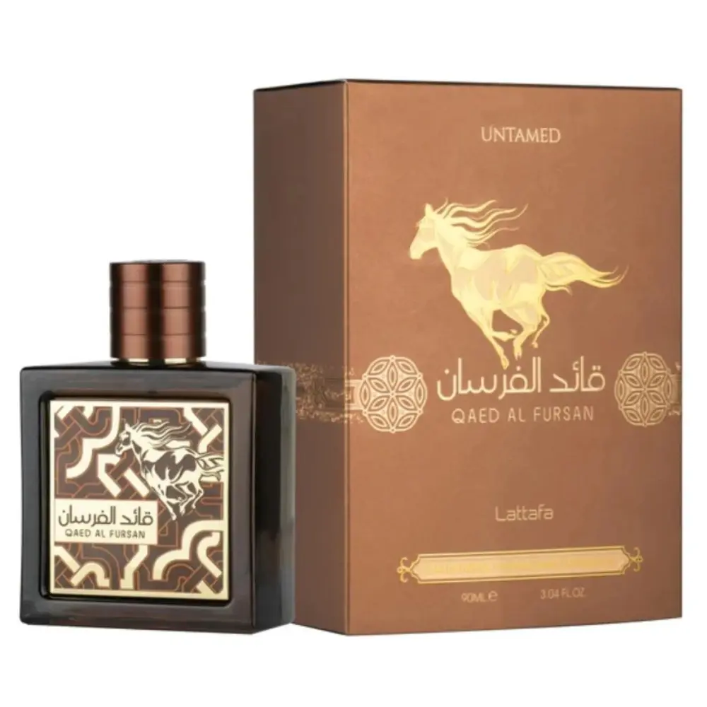 Lattafa Qaed Al Fursan Untamed Unisex Eau de Parfum - 3.4 oz (100ml) EDP with Clary Sage, Mandarin, Cedarwood, Fruity, Smoky Daring Notes