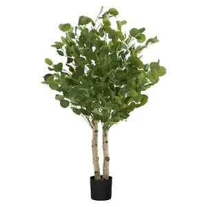 Maia Shop Artificial Eucalyptus Tree 3.5' Tall, Fake Tree w/Natural Wood Trunk Maia Shop Artificial Eucalyptus Tree 3.5' Tall, Fake Tree w/Natural Wood Trunk